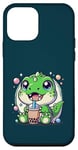 Coque pour iPhone 12 mini Kawaii Chibi T-rex Boba Milk Bubble Tea Rex Pastel