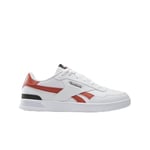 Reebok Women's Court Advance Clip Tennis Shoes, White/Brickred/Black, 8.5 UK