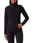 Champion Women's Athletic C-tech W-Compression Extra Warm Jersey Slim Full Zip Hooded Sweatshirt, Black, XL