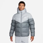 Nike Vinterjacka Storm-FIT Vindjacka Primaloft Puffer - Grå/Vit, storlek Large