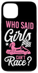 iPhone 13 Go Kart Racing Girl Female Vintage Who Said Girls Can't Case