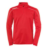 uhlsport Stream 22 1/4 Zip Top Type de Haut Homme, Rouge/Blanc, L