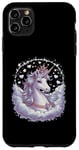 Coque pour iPhone 11 Pro Max licorne imaginative avec des étoiles