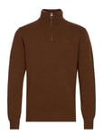 Barbour Essential Lambswool Half Zip Tops Knitwear Half Zip Jumpers Brown Barbour