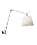 Artemide - Tolomeo Mega Vegglampe m/Dimmer Ø360 Alu/Hvit