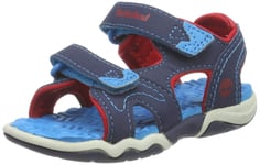 Timberland Unisex Kids' Adventure Seeker 2 Strap (Toddler) Open Toe Sandals, Navy Blue Red, 5.5 UK 22.5 EU