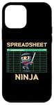 Coque pour iPhone 12 mini Ninja for Spreadsheet Lovers Fans Office Citation drôle