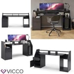 Bureau Vicco Joel, bureau informatique, noir, table de travail, table