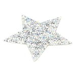 10pcs Rhinestone Star Applique Iron On Clothes Patches for Shoes Hats (AB Color)