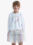 The New Society Kids' Rolling Graphic Sweatshirt, Off White/Multi