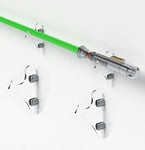 WANLIAN Support de Sabre Laser, Support de Sabre Laser Mural, Convient pour FX Support de Sabre Laser, épée, Sabre Laser et Sabre Laser Star Wars 1 Une Paire (Transparent)