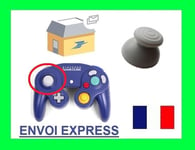 bouton réparation manette game cube joystick gris stick gris - vendeur pro -