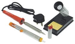 High Quality Mains Powered Soldering Iron Kit 30W Iron, Stand, Pump and Wire