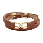 Fossil Women's bracelet Heritage D-Link leather medium brown, JF04527710