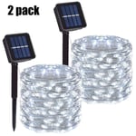 (32M 300LEDWhite 2PC) 7m Solar Led Light Outdoor Festoon Led Lamppu Solar Garden Outdoor Fairy Garland String Joulukoristeet 4321pakkaus