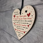 Personalised Love You Heart Special Anniversary Valentines Day Gift Husband Wife