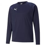 PUMA Men's TeamLIGA Training Sweat Sweater, Peacoat-Puma White, M