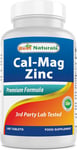 Best Naturals Calcium Magnesium Zinc Essential Mineral Complex 180 Tablets