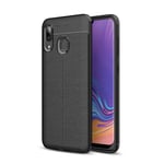 Samsung Galaxy A20/A30      Leather Texture Case    Black