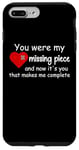 Coque pour iPhone 7 Plus/8 Plus You Were My Missing Puzzle Piece Valentines Day Couple Heart