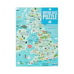 Puzzle et Affiche des îles Britanniques de la Carte Bleue du Royaume-Uni, 1000 pièces | Voyage de repères de Grande-Bretagne | Cadeau d'anniversaire, Cadeau de Noël, Angleterre