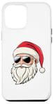 Coque pour iPhone 12 Pro Max Père Noël Avec Lunettes De Soleil Chapeau noel Et Barbe