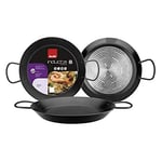 IBILI 410238 Inducta Paella Pan, Aluminium, Black, 38 x 38 x 5 cm