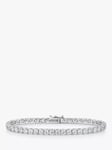 Jools by Jenny Brown Round Cut Cubic Zirconia Tennis Bracelet, Silver