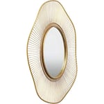 Kare Design Mirror Sun Storm, Gold, Ø93cm, steel, large round wall mirror