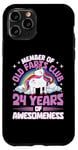 iPhone 11 Pro 24 Years Old Farts Club Unicorn 24th Birthday Funny Case