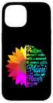 iPhone 15 Autism Manual Mom Mother Mama Flower Rainbow Case