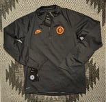 Nike Shield Chelesa F.C Strike Drill Top Sz M Age 10-11 Grey Orange AV2972 060