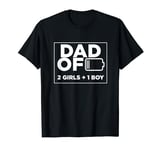 Dad of 2 Girls 1 Boy Shirt Fathers Day Gift for Dad Men Tee T-Shirt