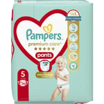 Pampers Premium Care Pants Junior Size 5 buksebleer til engangsbrug 12-17 kg 34 stk.