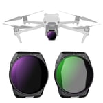 Neewer Variable ND Filter Set Compatible with DJI Air 3S, 2 Pack ND2-32 (1-5 Stops)+ND64-512 (6-9 Stops) Variable Neutral Density Drone Accessories Slim Multicoated HD Optical Glass, FL-A88