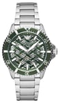 Emporio Armani AR60061 Men's Green Skeleton Dial Green Bezel Watch