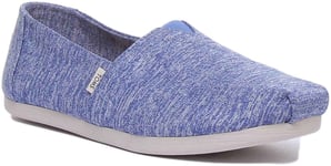 Toms Repreve Recycle Recycled Vegan Slip On Shoes In Blue Size UK 3 - 8