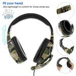 Casque Gaming PS4 Camouflage, Casque Gamer filaire PC, Compatibilité universelle avec Xbox One,PS4,PC.etc