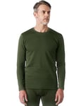 LAPASA Haut Thermique Homme Maillot de Corps à Manches Longues sous-Vêtements Chauds Automne/Hiver M26 Vert Olive (1 Haut) S