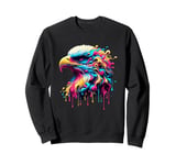 Dripping Paint Art Bald Eagle Bald Eagles Sweatshirt