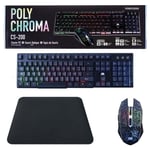 Pack Clavier souris et tapis PolyChroma LED CS200 compatible PS3 PS4 XBox One et PC