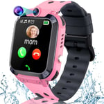 Montre Gps Enfant Tracker Montre Connectée Fille Garçon, Mobile Lbs Anti-Perte De Traqueur De Montre Intelligentepositionnement,Smartwatch Avec Sos Téléphone Caméra