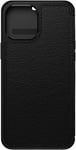 Otterbox Strada Coque pour iPhone 12/iPhone 12 Pro, Antichoc, Anti-Chute, Cuir de qualité, 2 Porte-Cartes, supporte 3 x Plus de Chutes Que la Norme Militaire, Noir