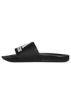 adidas Adilette Comfort Slides Logo Flip-Flop, Core Black/Cloud White/Core Black, 7 UK