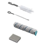 Leifheit Kit d'accessoires pour balai lave sol Regulus Aqua PowerVac, set nettoyage avec 1 rouleau de nettoyage, 1 filtre & 2 brosses de nettoyage