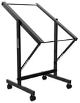 Audibax Pro Rack Stand 9U - Support Rack 9U avec Roues - Support d'Armoire Rack Mobile Robuste - Vis de Montage Incluses - Roues avec Frein de Sécurité - En Acier