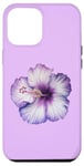 iPhone 14 Plus Aesthetic Hawaiian flower Purple Hibiscus Flowers Girl Case