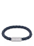 Tommy Hilfiger Men's Leather Braided Bracelet