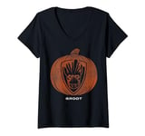 Marvel Guardians Groot Pumpkin Halloween T-Shirt avec Col en V