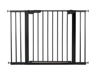 BabyDan Premier Barrière de sécurité pour escaliers à clipser, 105,5-112,8 cm, fabriqué au Danemark et certifié TÜV GS, couleur : noir